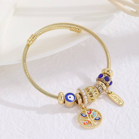 Gold Stainless Steel Dolphin Tail Bracelet