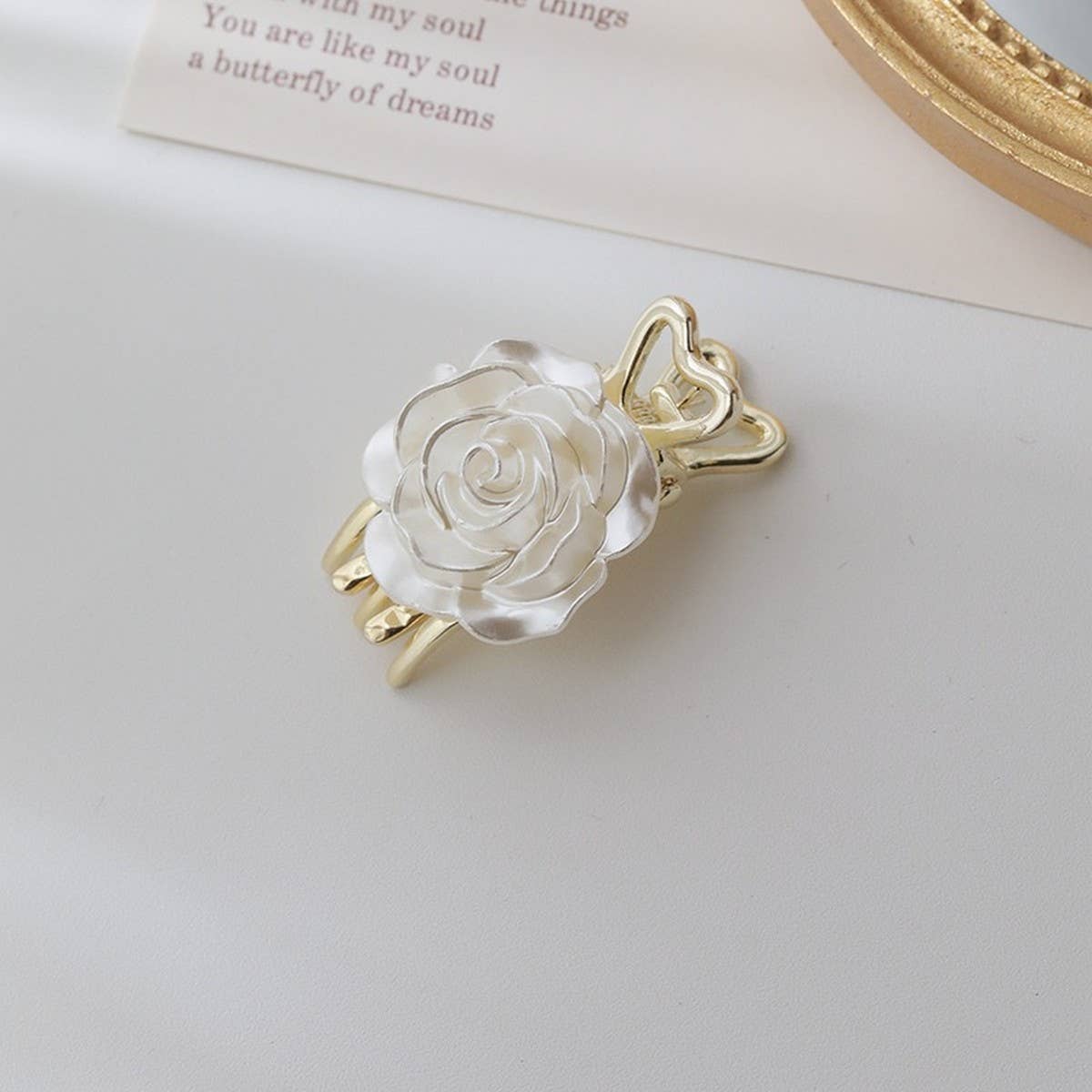 METAL PEARL HAIRPIN BANGS CLIP DUCKBILL CLIP