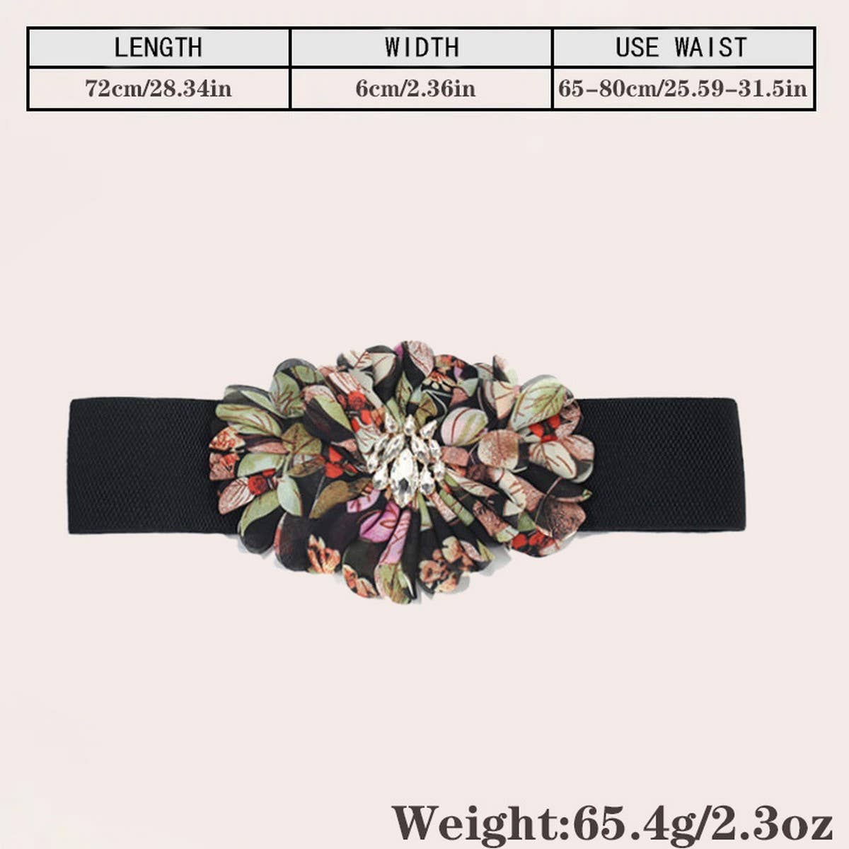 New Floral Fabric Waist Belt for Dresses