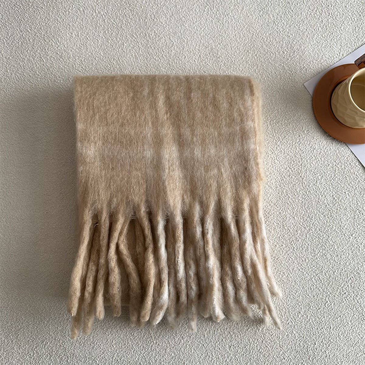 Red Plaid Scarf ??Soft Faux Cashmere Winter Wrap_CWASC2343