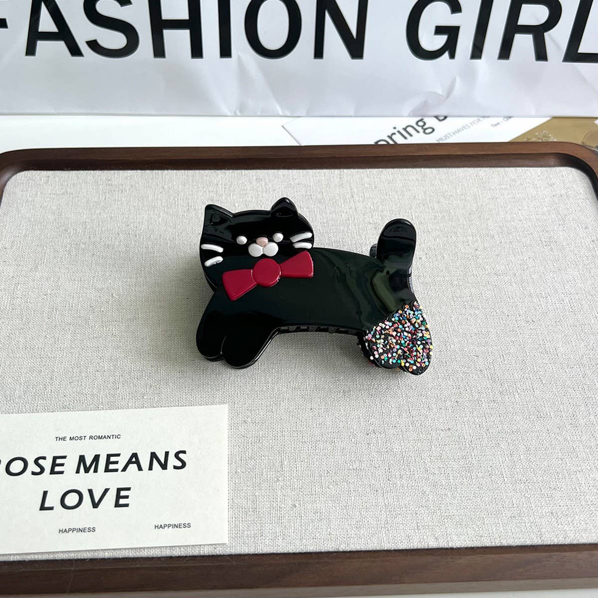 Cute Cat Bow Hair Clip  Creative Cartoon Accessory