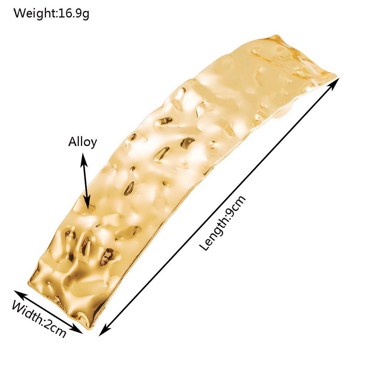 Sleek Geometric Metal Spring Hair Claw Clip_CWAHA6193