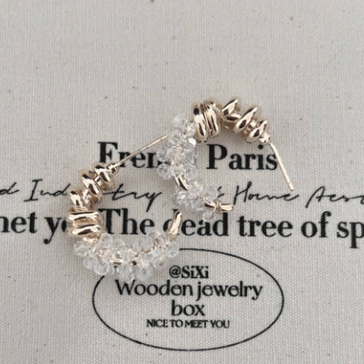 UNIQUE CRYSTAL WRAPPED EARRINGS