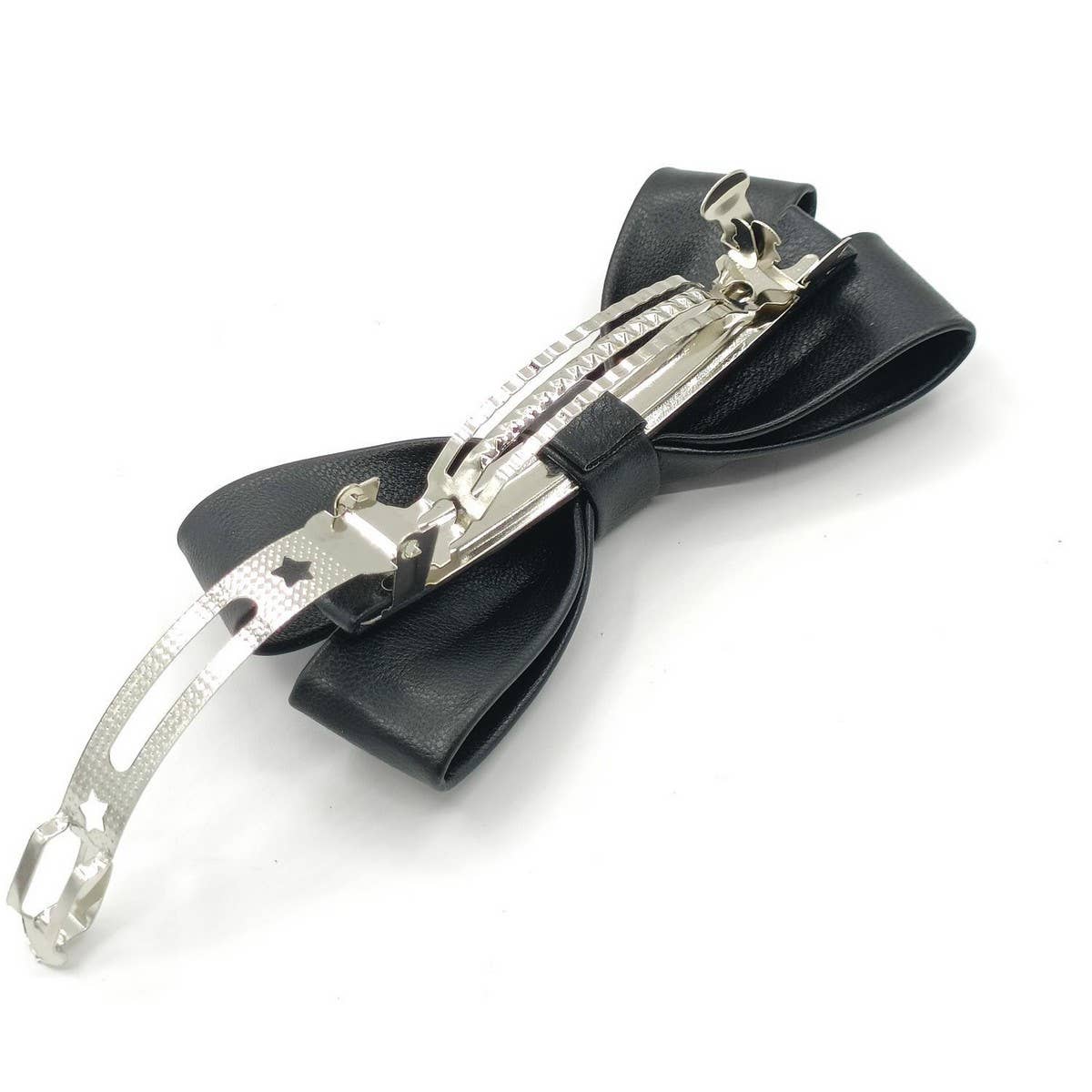 Elegant Studded Large Bow Hair Clip_CWAHA6346