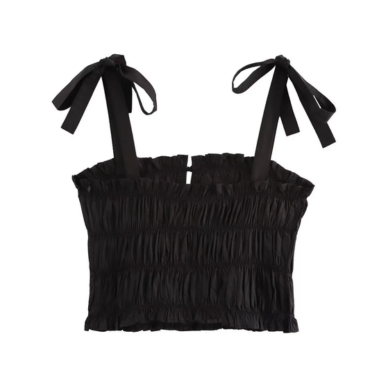 Elegant Butterfly Jewel Satin Tank Top