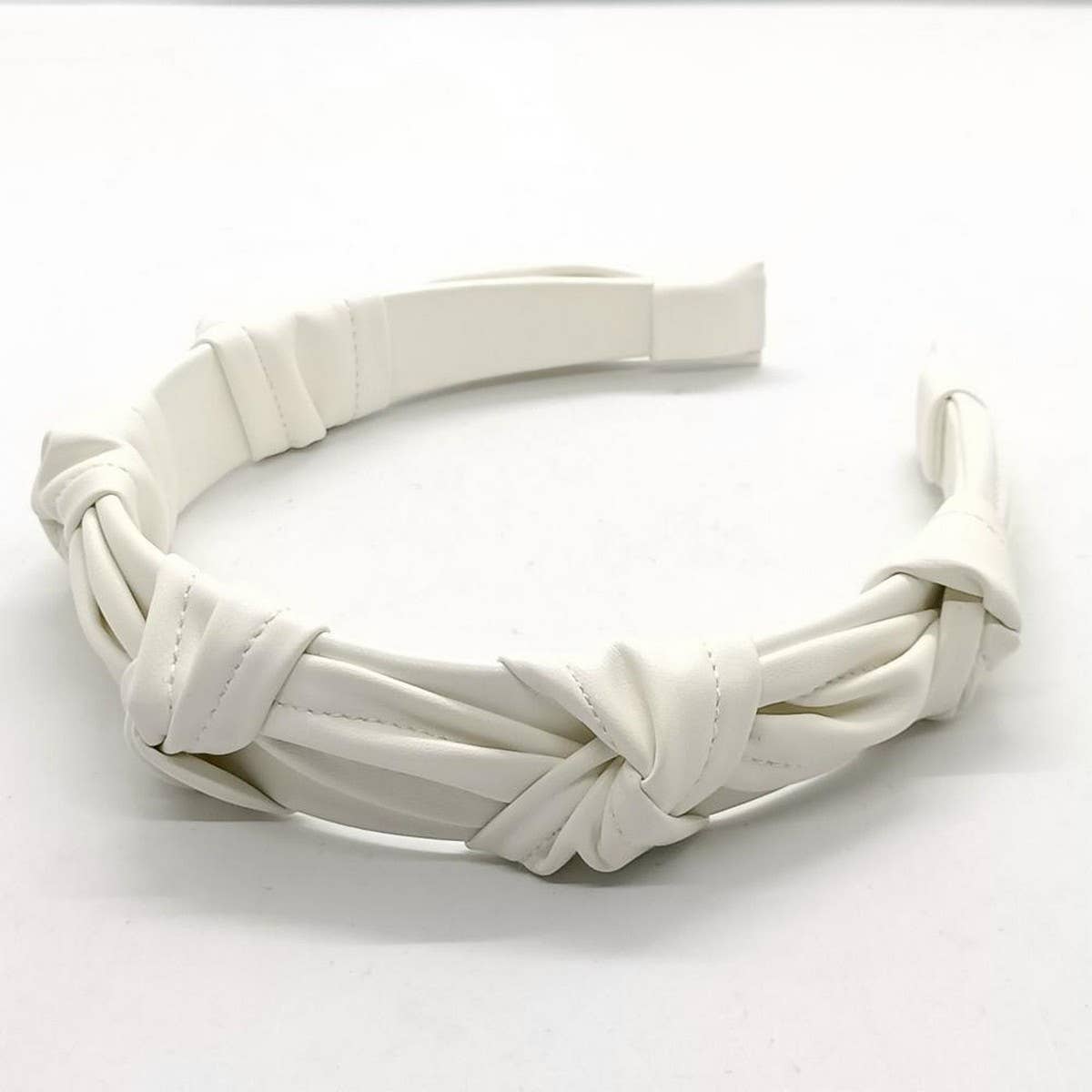 Pastel Morandi PU Leather Knot Headband_CWAHA6342