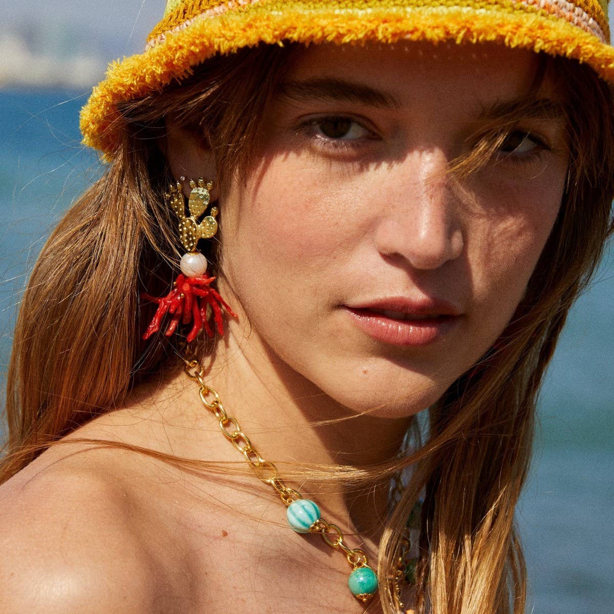 Fashionable Design Ocean Coral Earrings