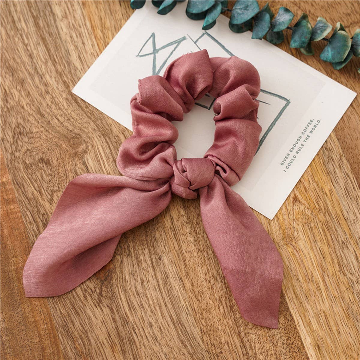SIMPLE SOLID COLOR KNOTTED RIBBON HAIR TIE_CWAHA0834