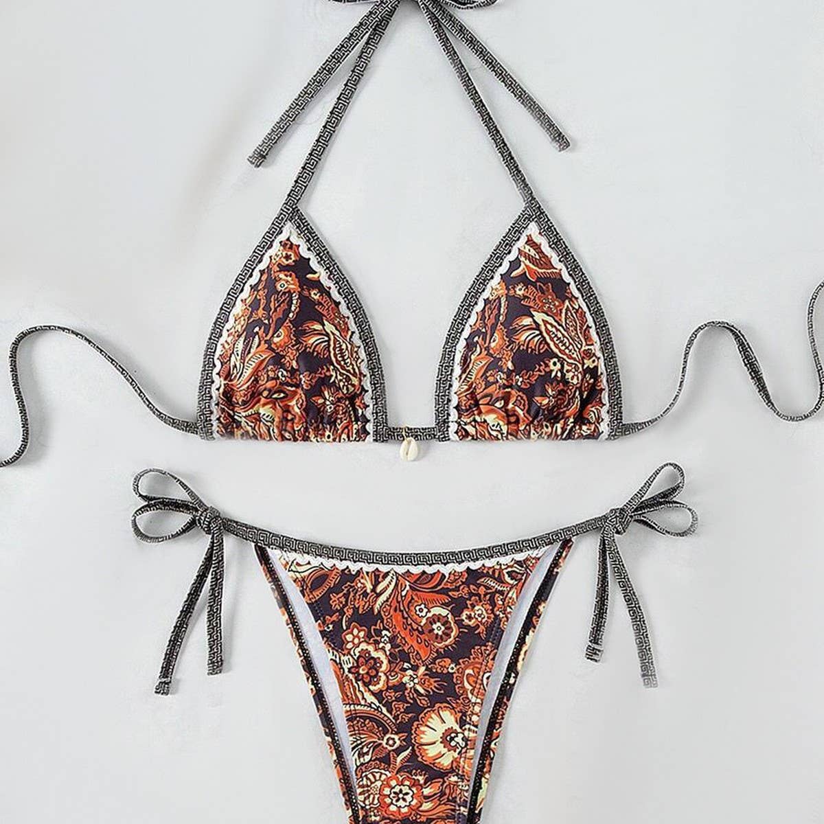 PAISLEY PRINT BIKINI SET - TIE SIDE SWIMSUIT_CWMW0918