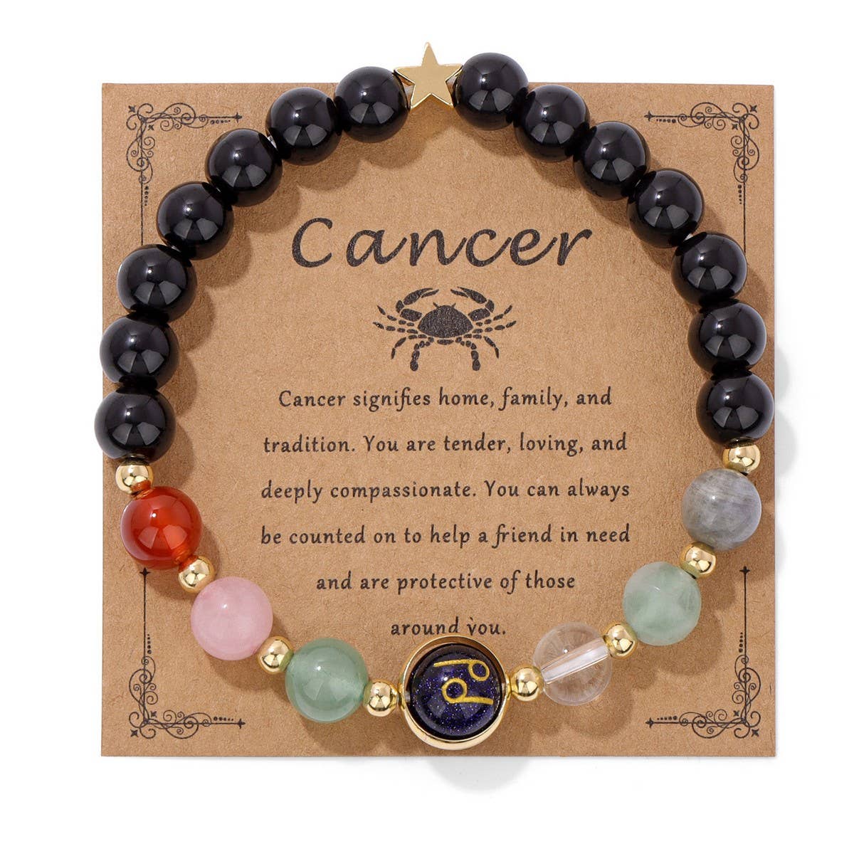 TWELVE CONSTELLATIONS BLUE SAND BEADS BRACELET