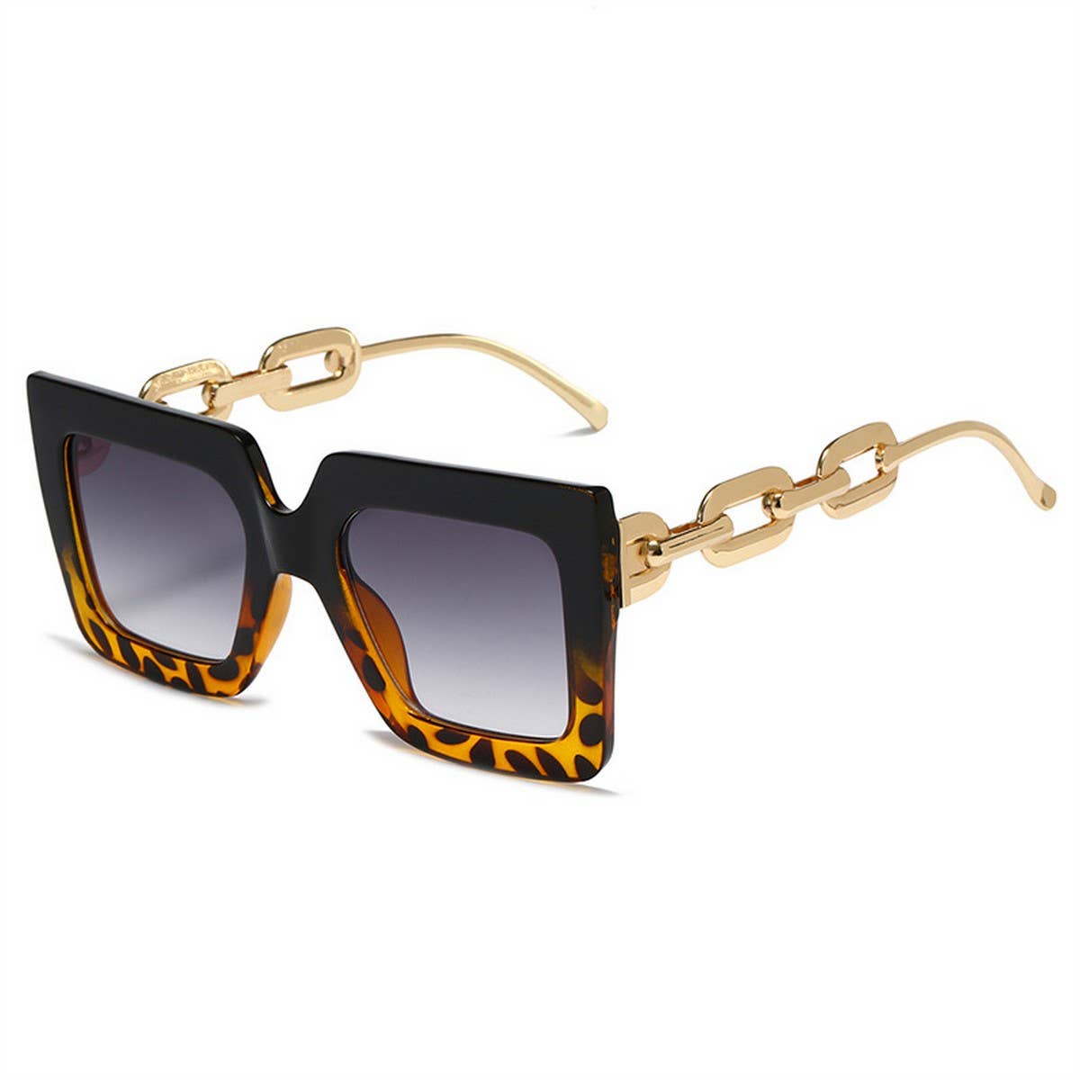 SQUARE FRAME CHAIN FASHION METAL SUNGLASSES WOMEN_CWASG0280
