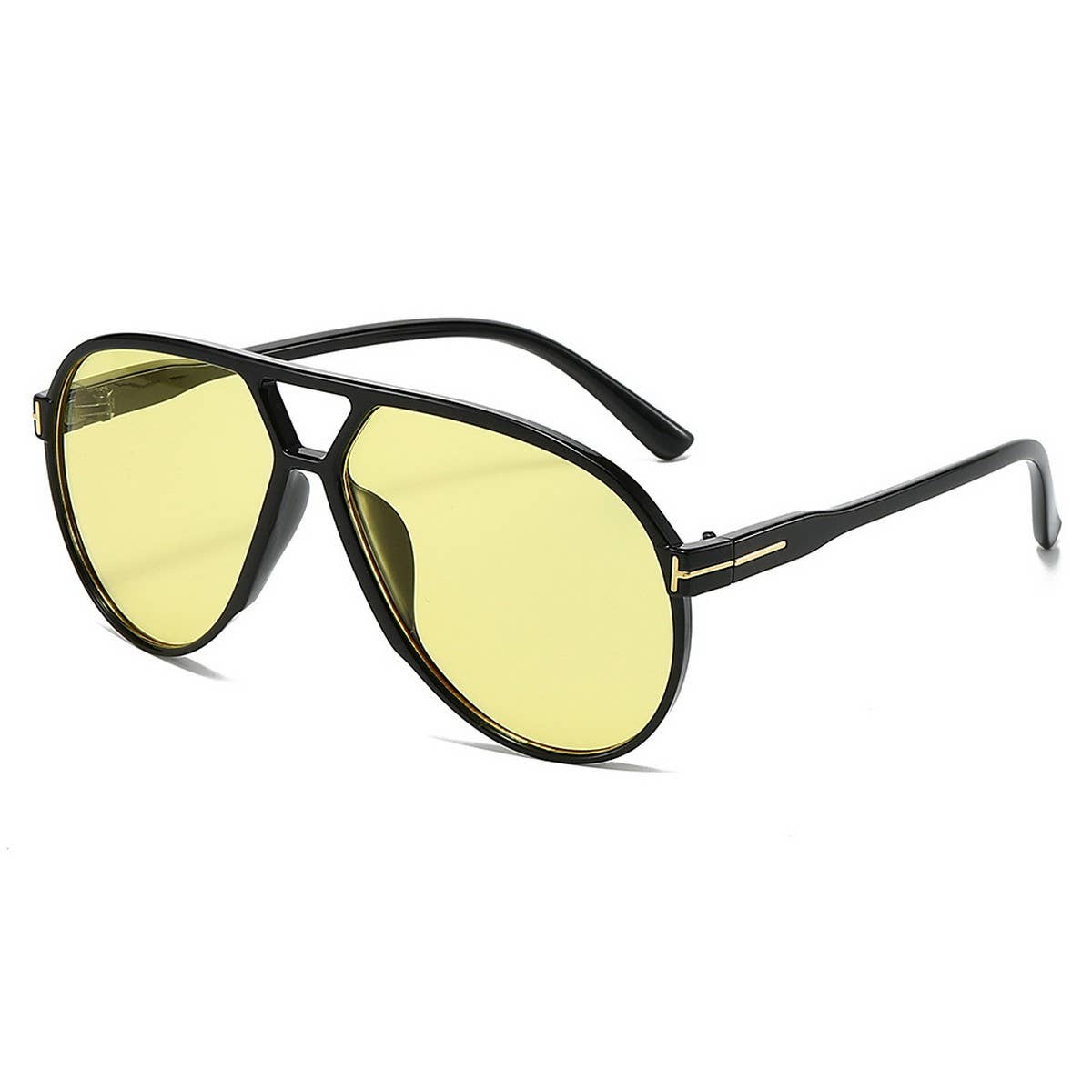 LETTER T DOUBLE BRIDGE LARGE FRAME SUNGLASSES
