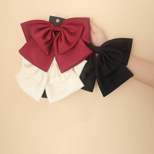 ELEGANT TEXTURE BIG BOW HAIRPIN
