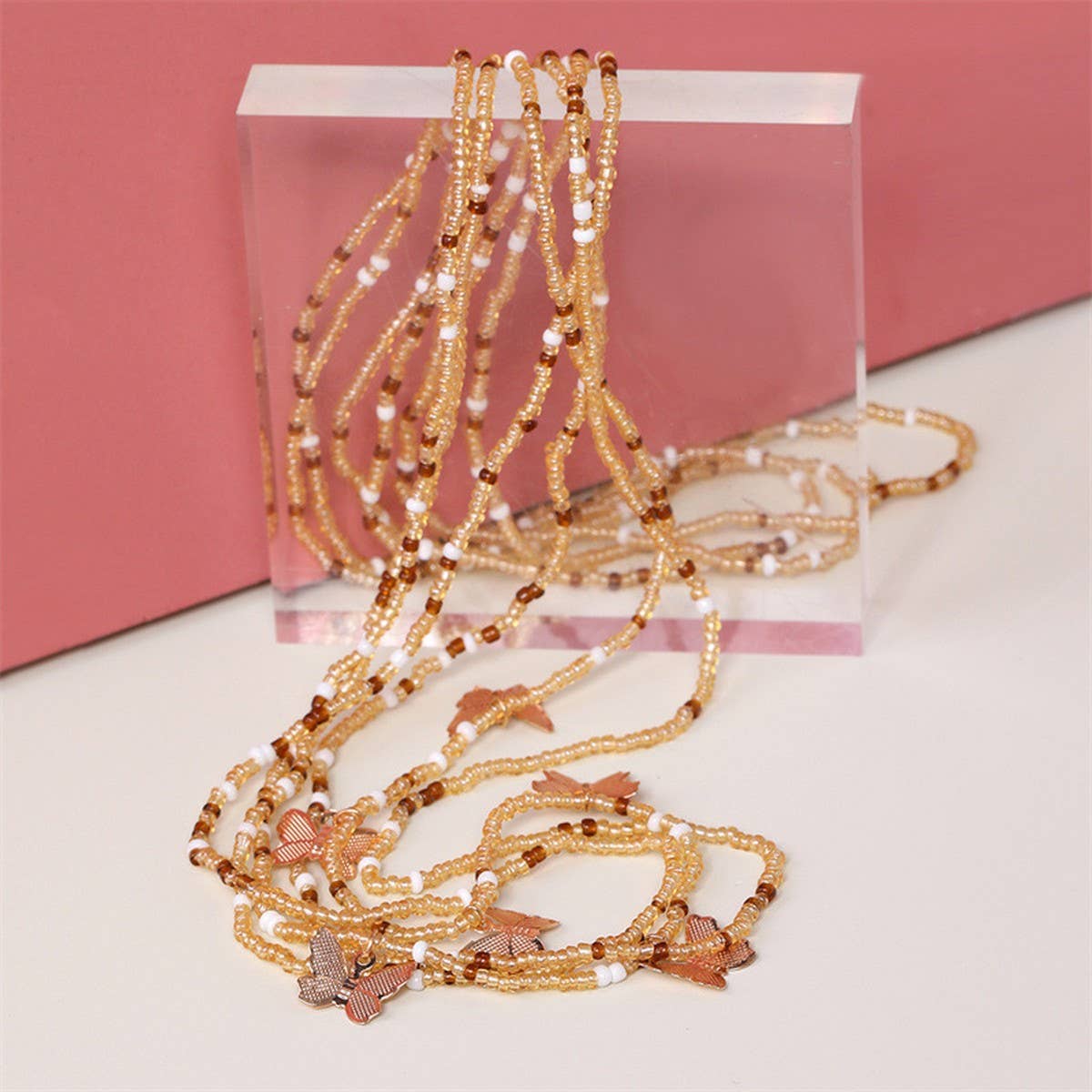 Boho Beaded Butterfly Anklet ??Handmade Style_CWMM6346