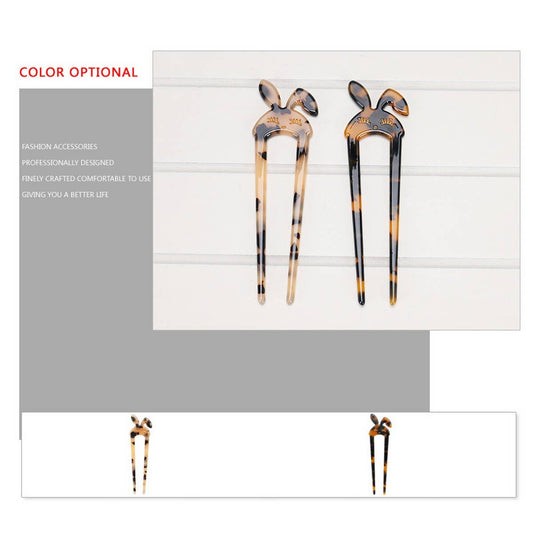 RABBIT HAIRPIN U-SHAPED CUTE BUN HAIRPIN_CWAHA4221