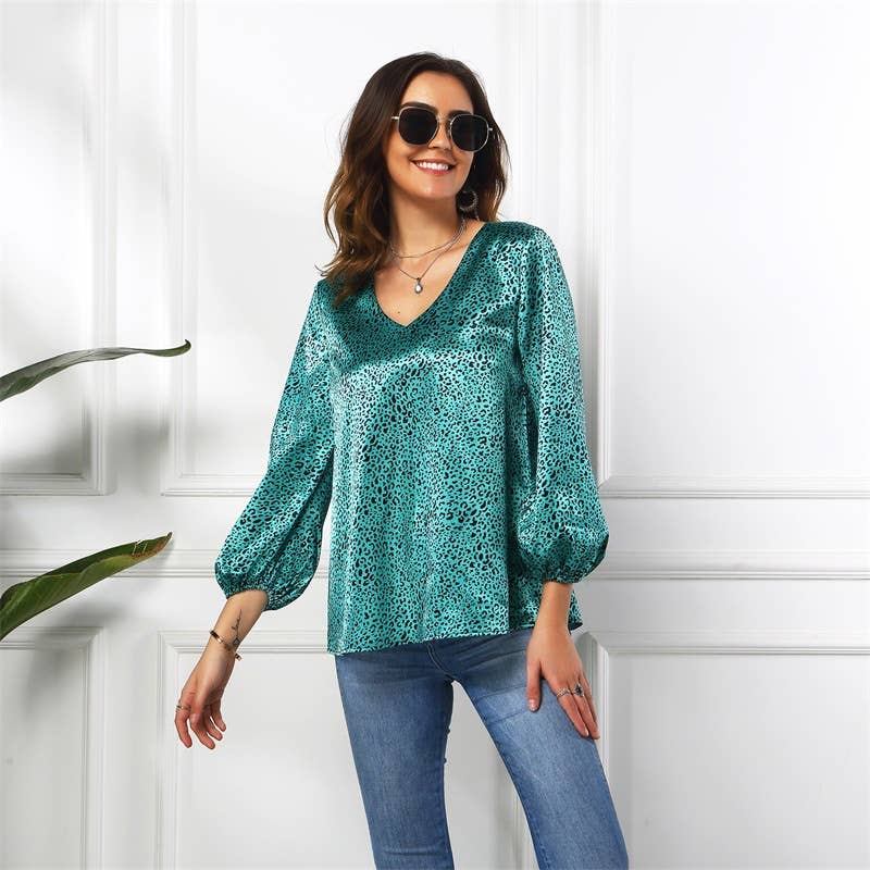 LEOPARD PRINT LOOSE CASUAL WOMEN'S T-SHIRT