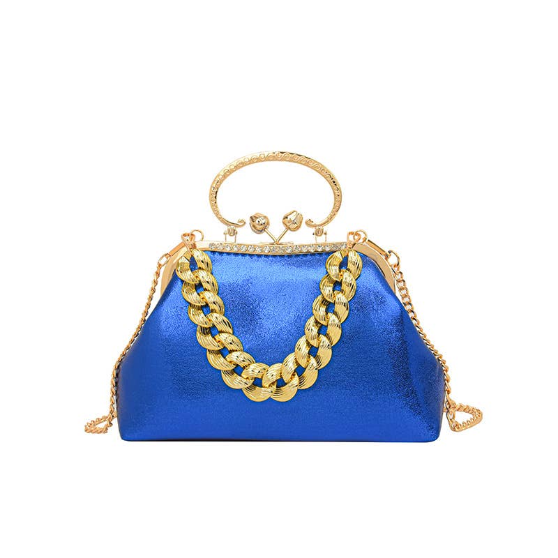 Fashionable candy-colored thick chain handbag