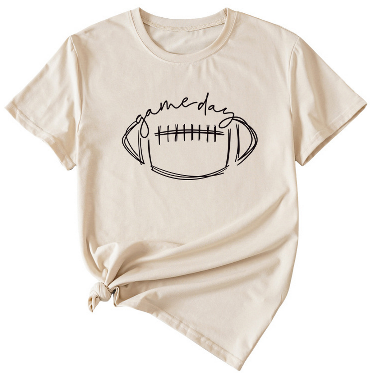 Women??¢s Casual Tee with Fun Football Print_CWDSD8368