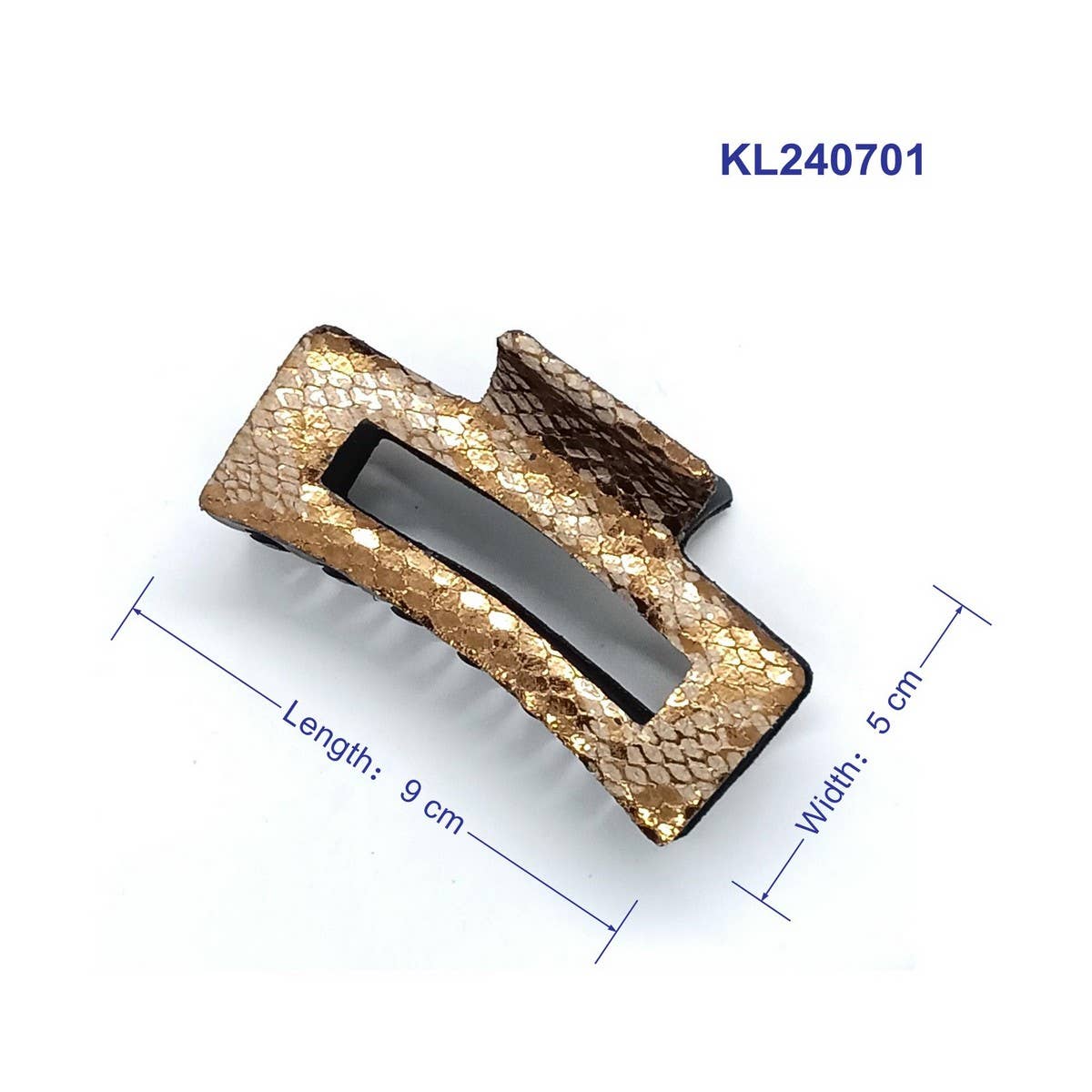 Vintage Gold Metallic Snake Skin Hair Claw