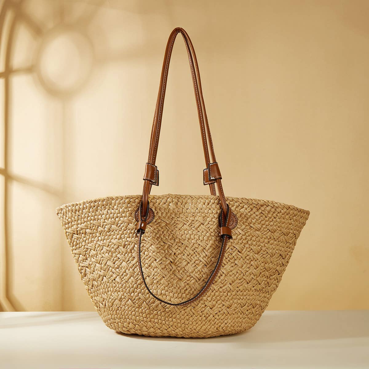 WOMEN HOT SELLING HAND-HELD SHOULDER STRAW BAG_CWAB1978