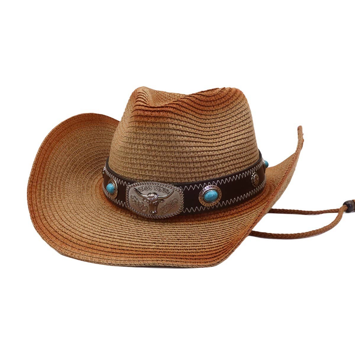 Unisex Spray-Painted Western Cowboy Beach Hat_CWAH04488