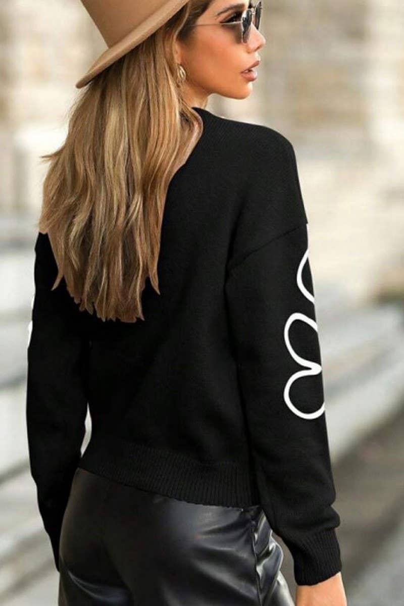 CWOSWL07304_3D FLORAL EMBROIDERED CREWNECK KNIT SWEATER