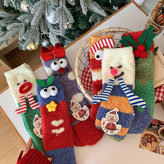 CHRISTMAS CARTOON THICK WARM SOCKS