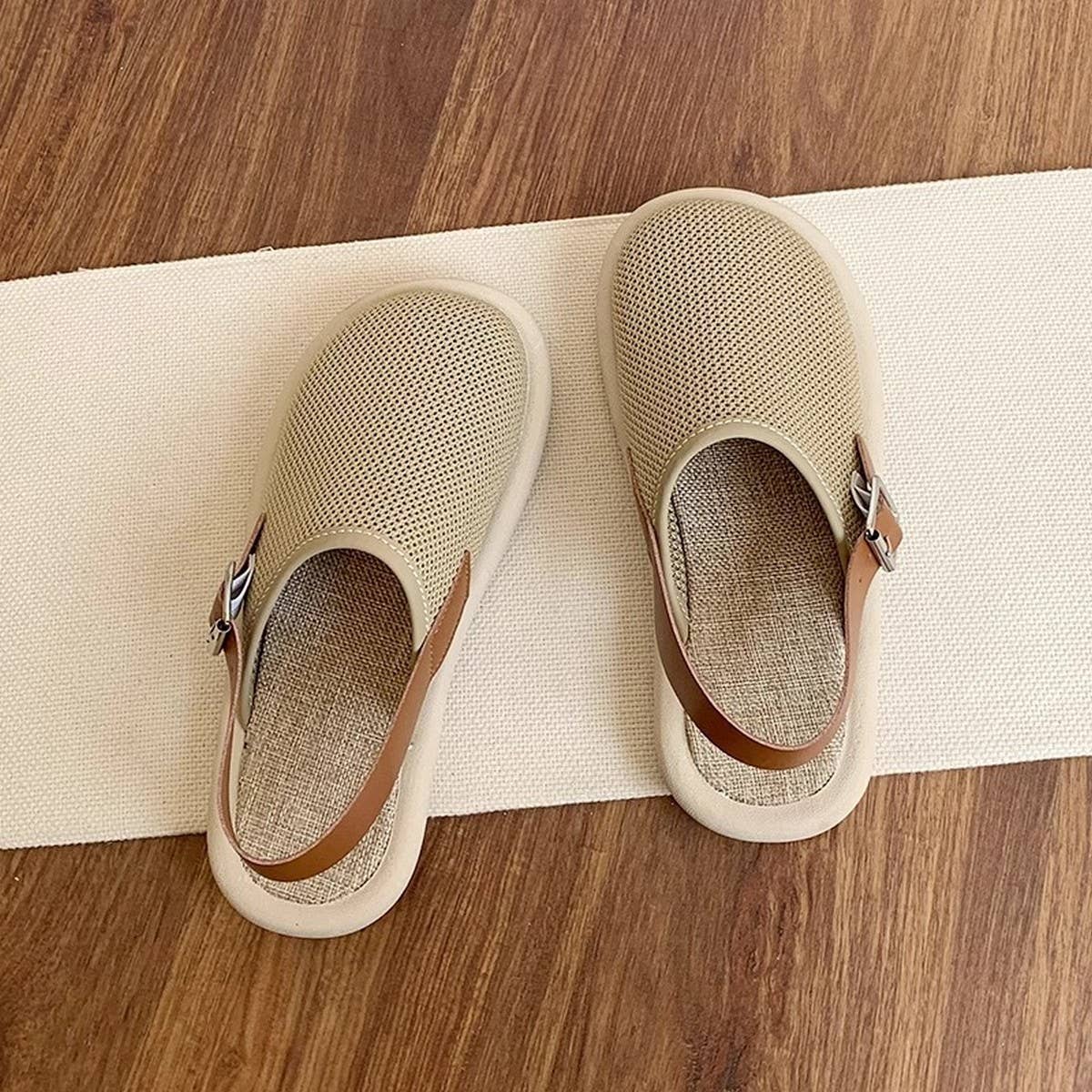 Breathable Knit Closed Toe Summer Sandals_CWSHF0099