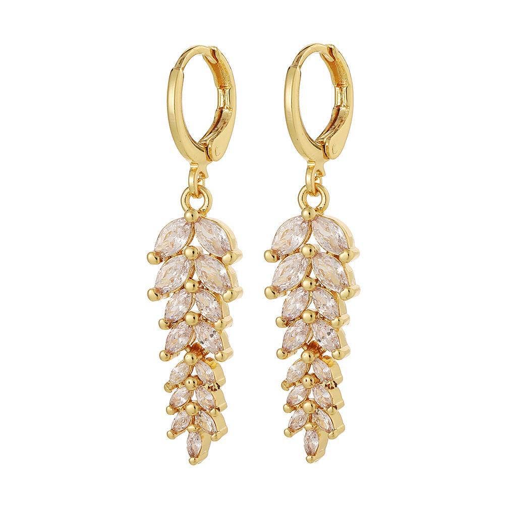 High-end wheat ear feel niche design earring
