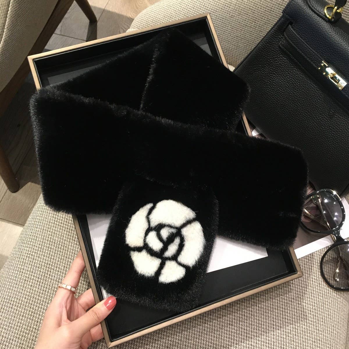 Faux Rabbit Fur Scarf - Chic Warm Winter Neck Wrap