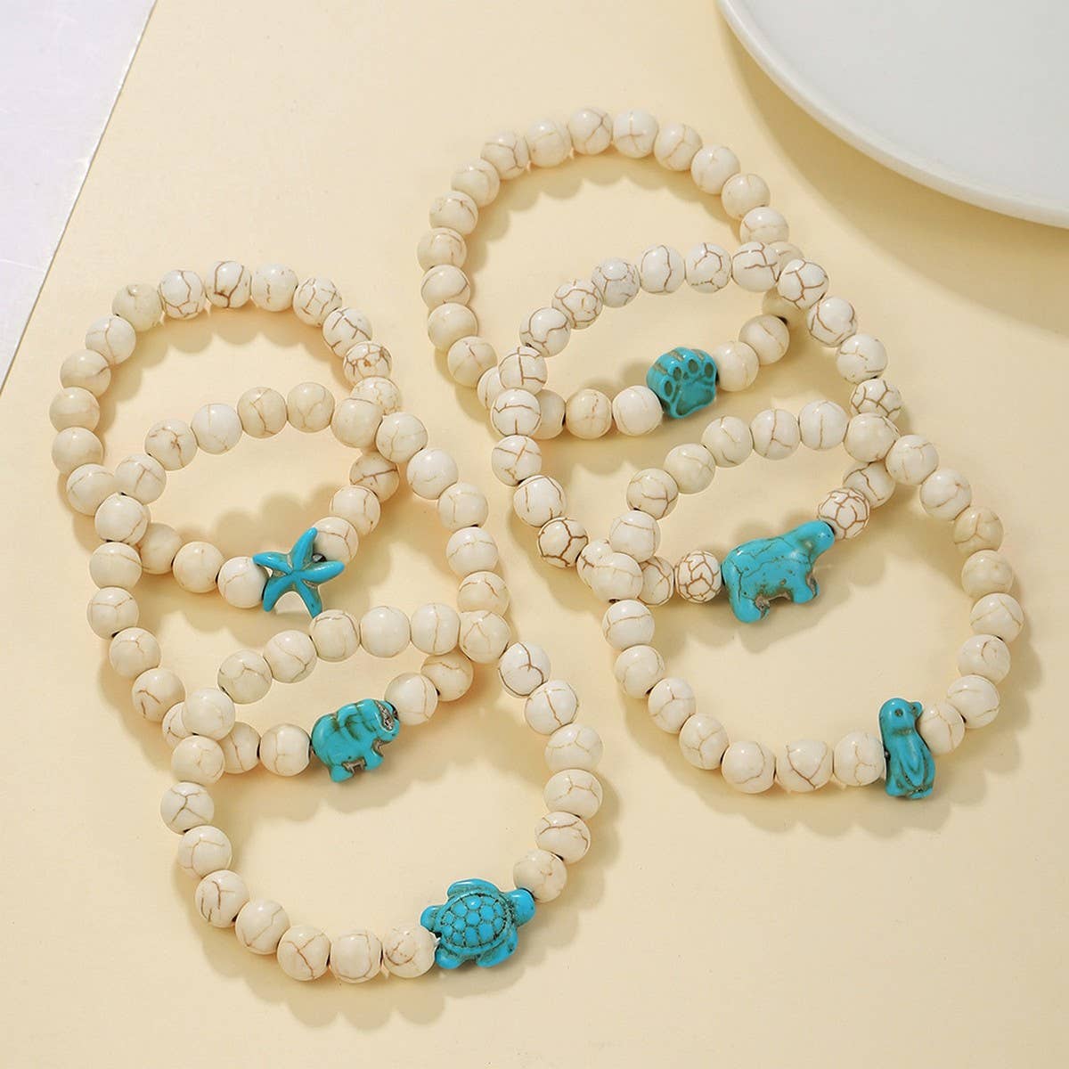 FASHIONABLE MARINE ANIMAL BRACELET SET