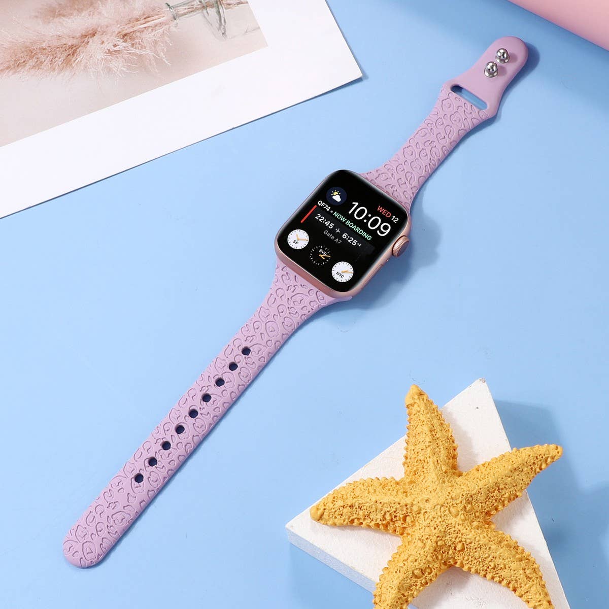 APPLE WATCH9-1 ENGRAVED LEOPARD PRINT STRAP IWATCH8_CWWW0070