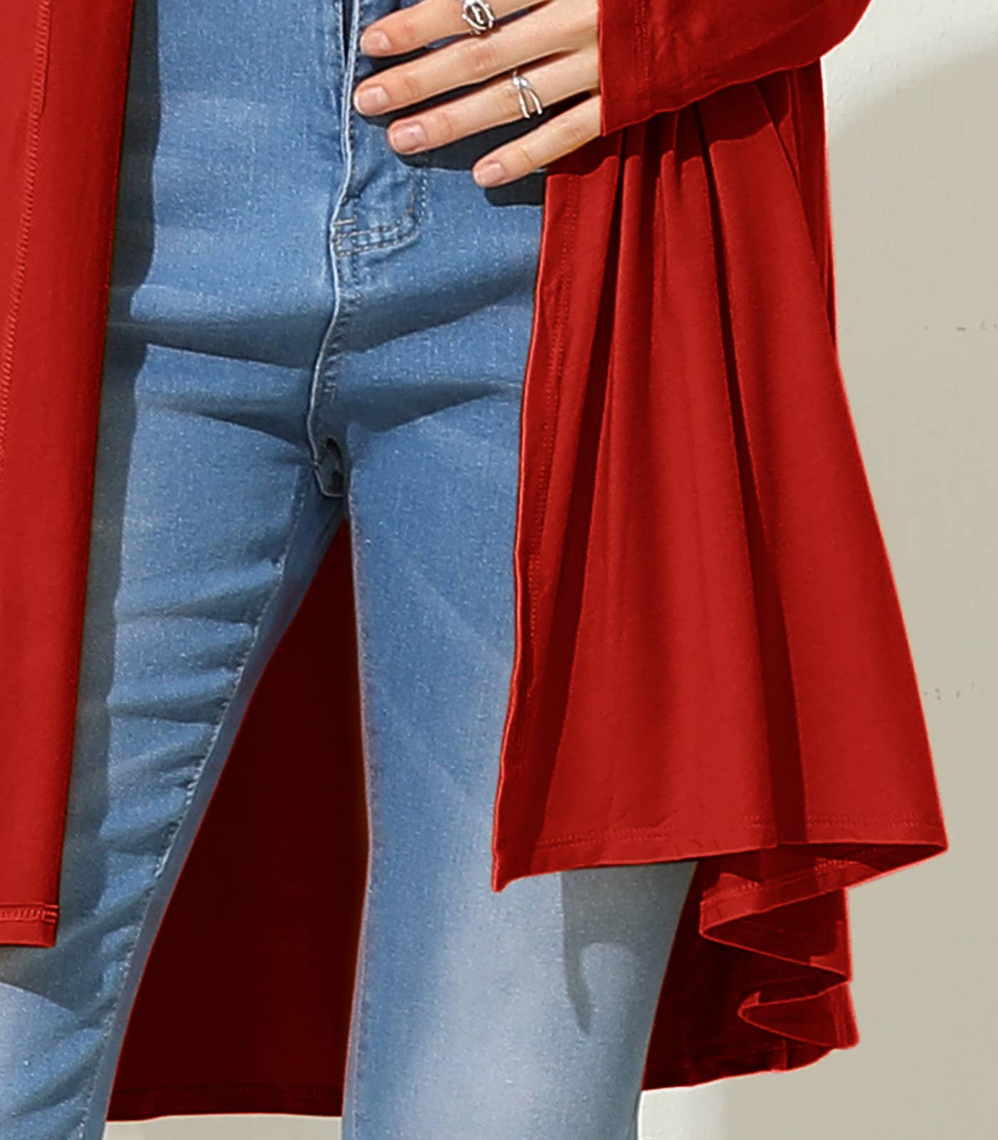 AWTL074_Long Sleeve Casual Open Front Long Cardigan