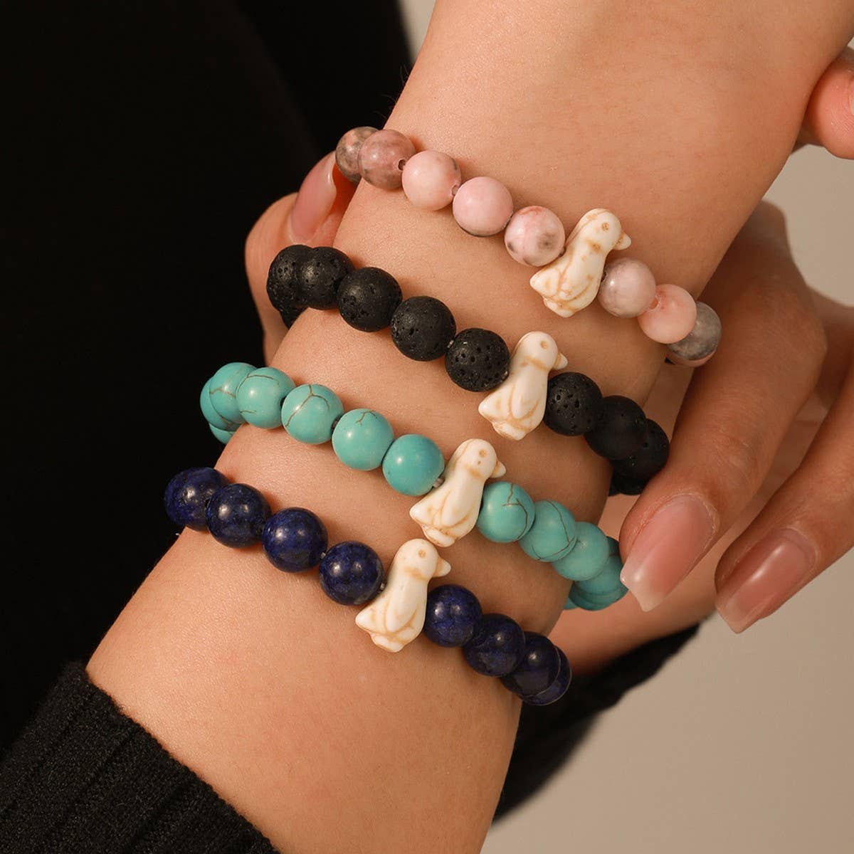 FASHIONABLE MARINE ANIMAL BRACELET SET
