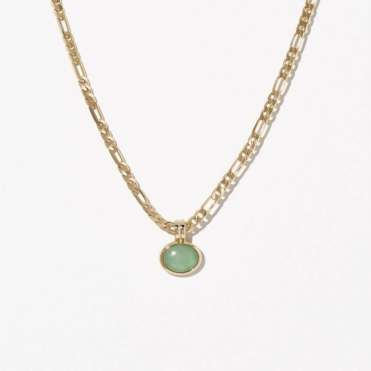 Vintage Green Aventurine Natural Stone Necklace