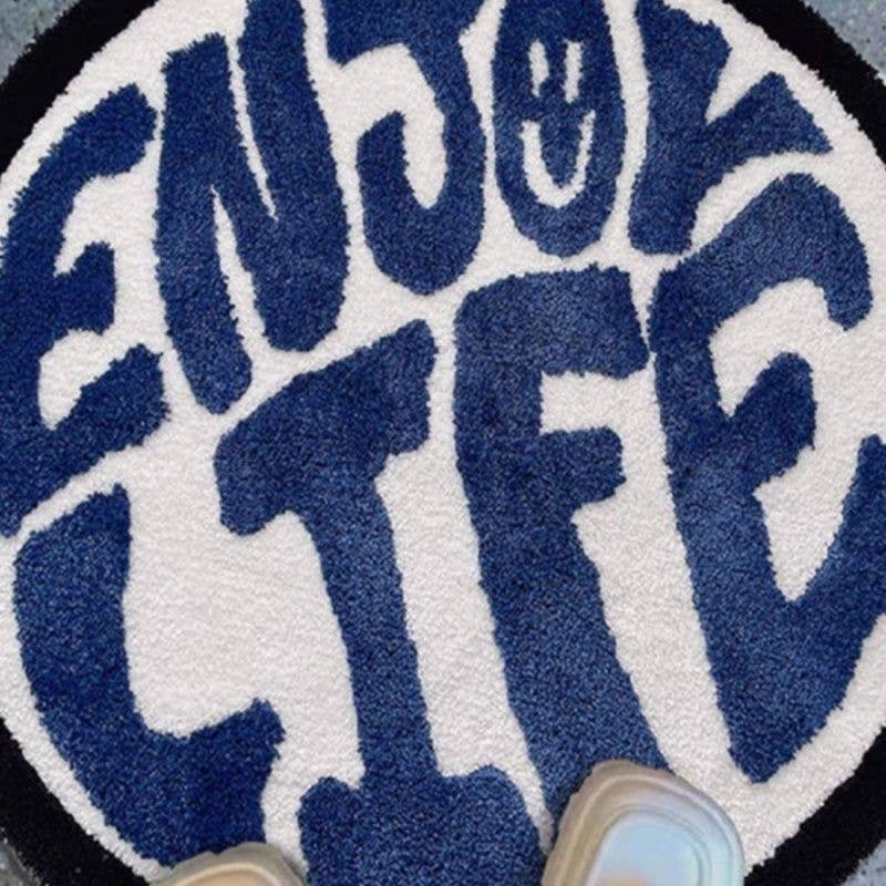 Thick Round Wabi-Sabi Rug for Bedroom & Chair