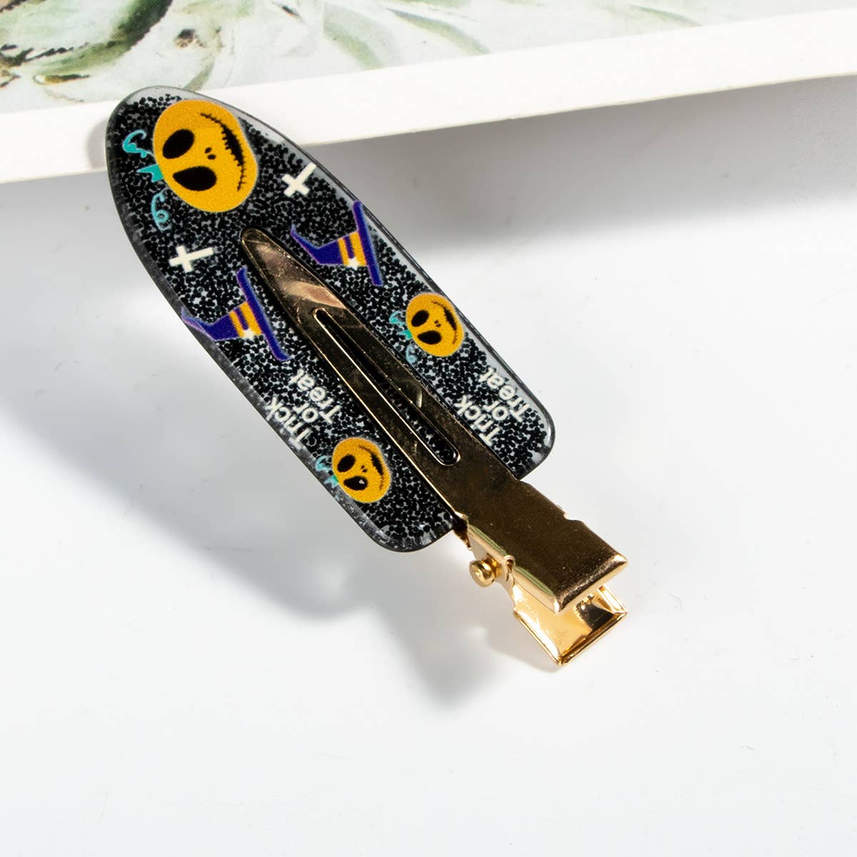 HALLOWEEN ACCESSORIES ACRYLIC PRINTED HAIR CLIP
