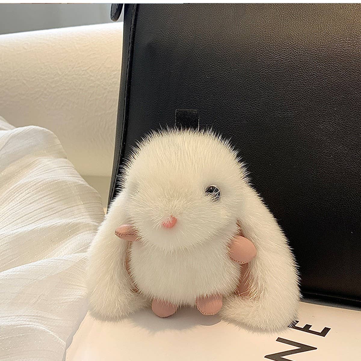 CUTE LONG-EARED BUNNY BAG PENDANT KEYCHAIN