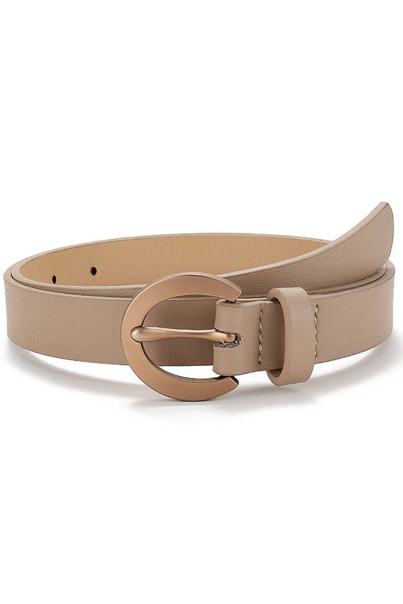 CASUAL ROUND BUCKLE SIMPLE BELT_CWABE039
