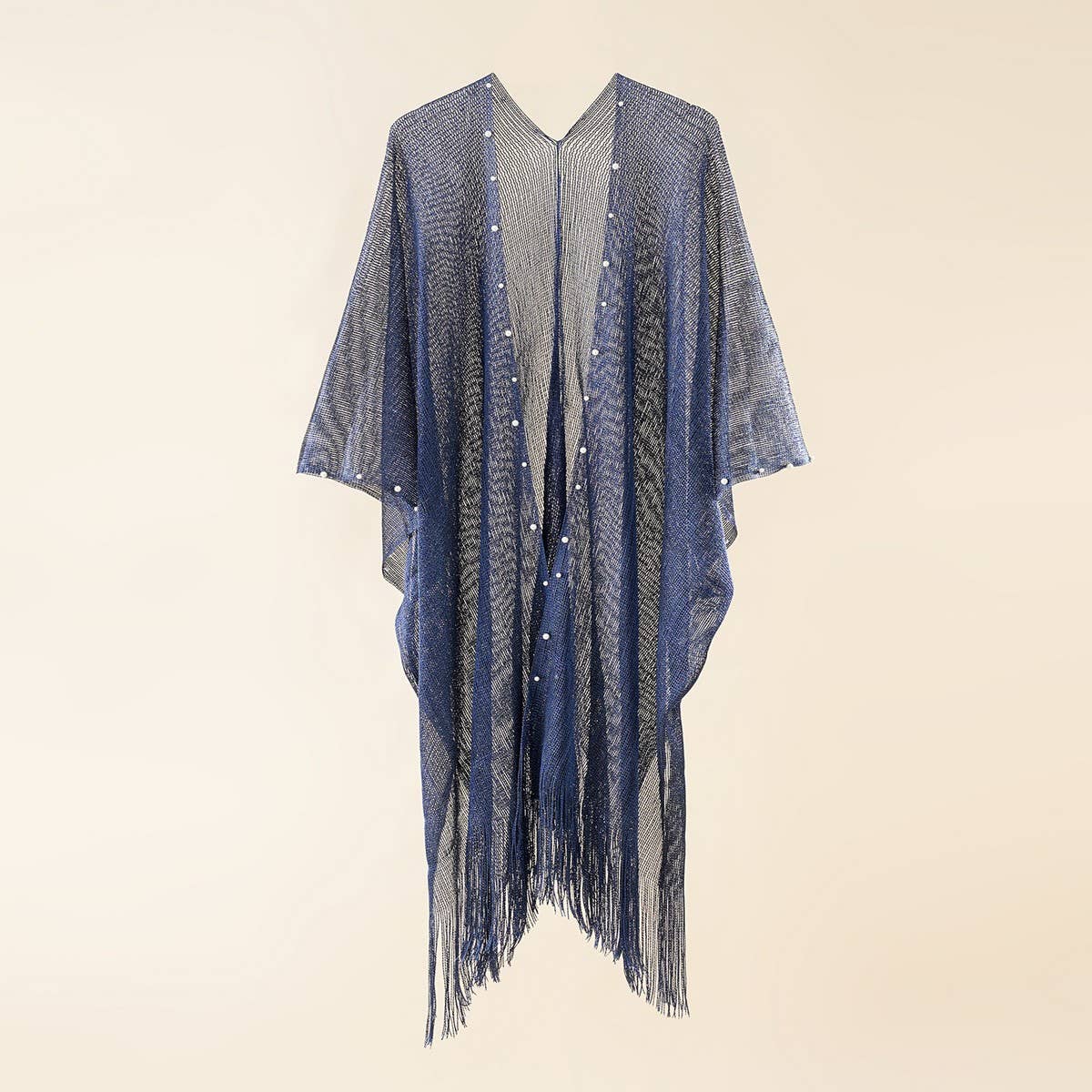 LONG TASSEL LACE FRONT OPEN KIMONO FOR SUMMER