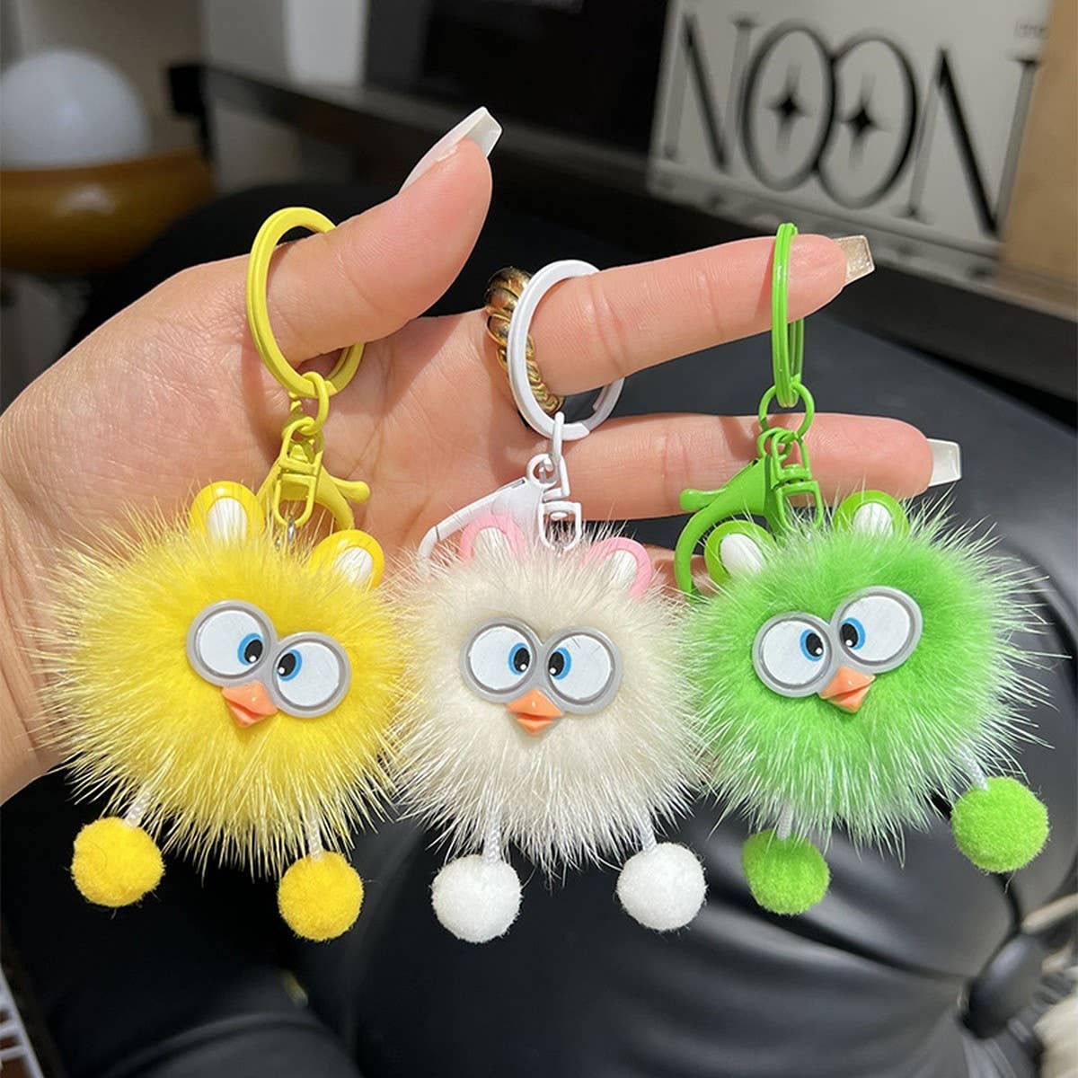 CUTE LITTLE YELLOW DUCK CAR KEYCHAIN BAG PENDANT