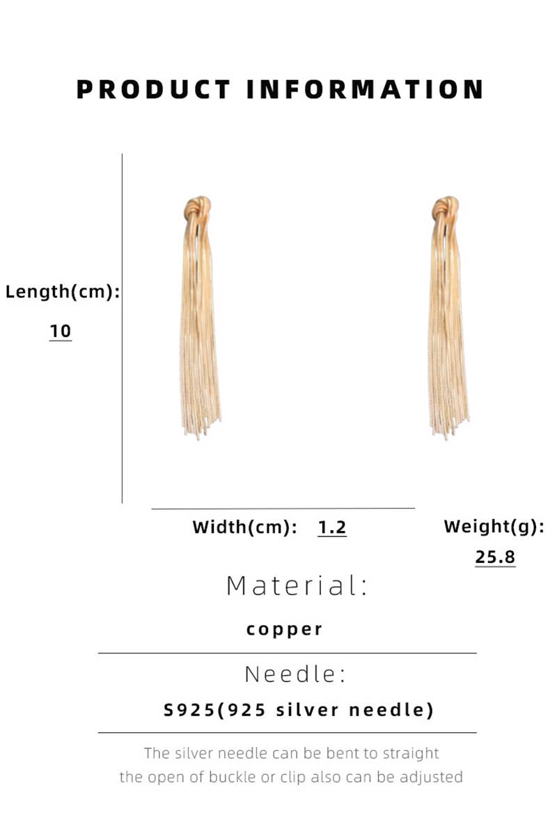 ELEGANT METAL KNOTTED EARRINGS