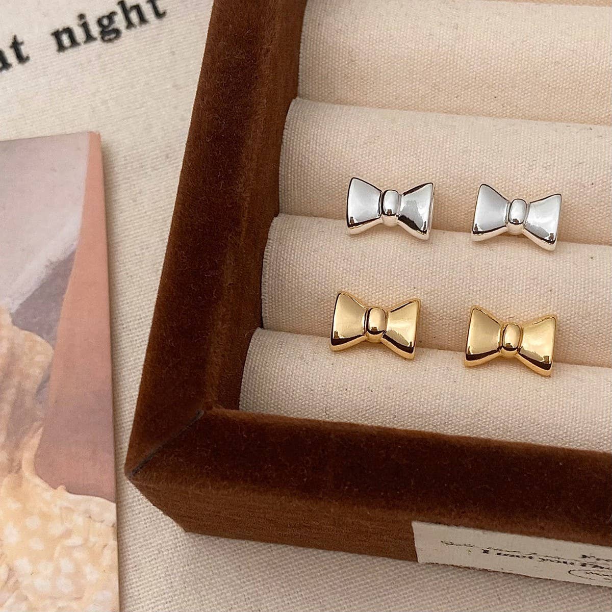 NEW VERSATILE EXQUISITE HIGH-END BOW EARRINGS_CWAJE3010