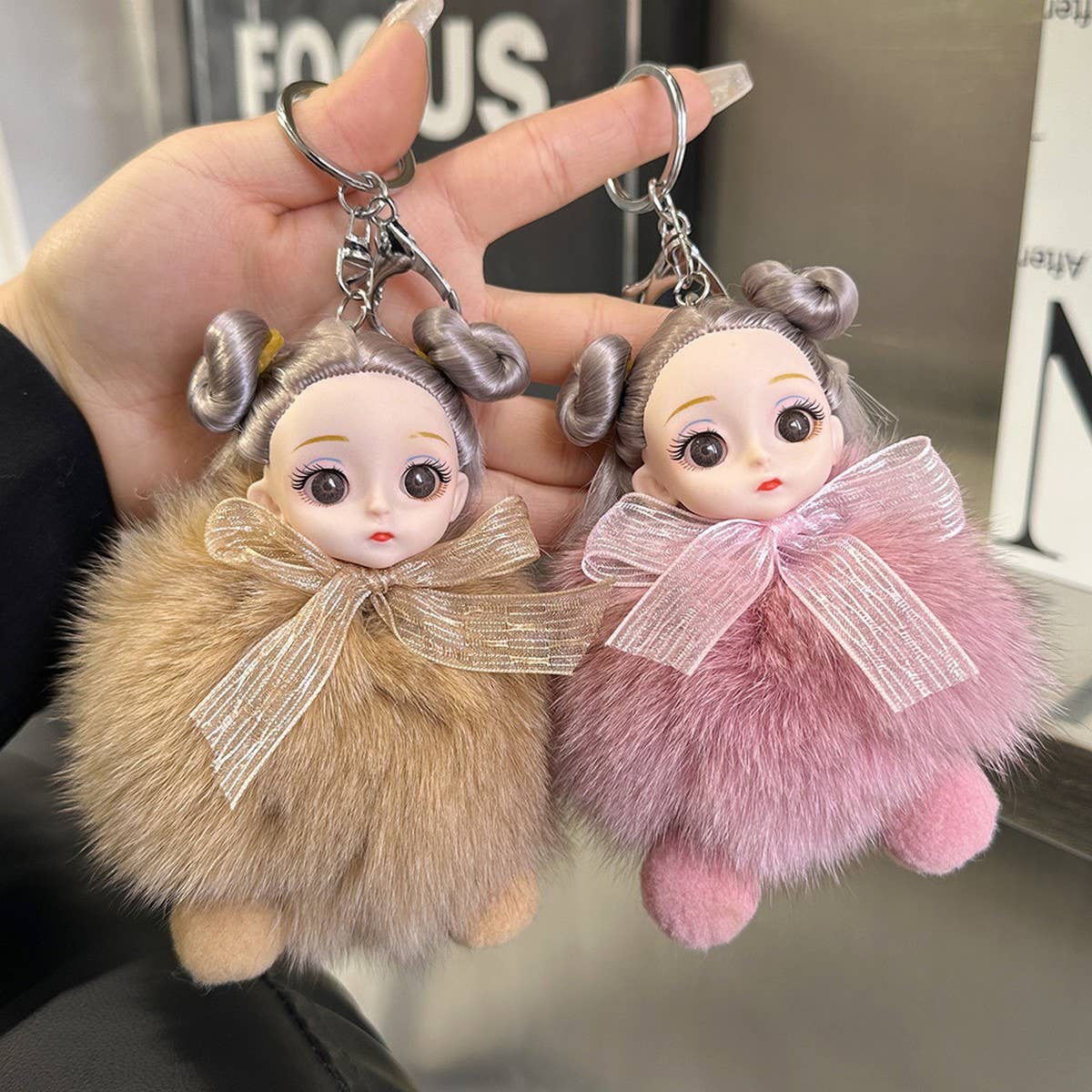 CUTE PRINCESS DOLL CAR KEYCHAIN BAG PENDANT