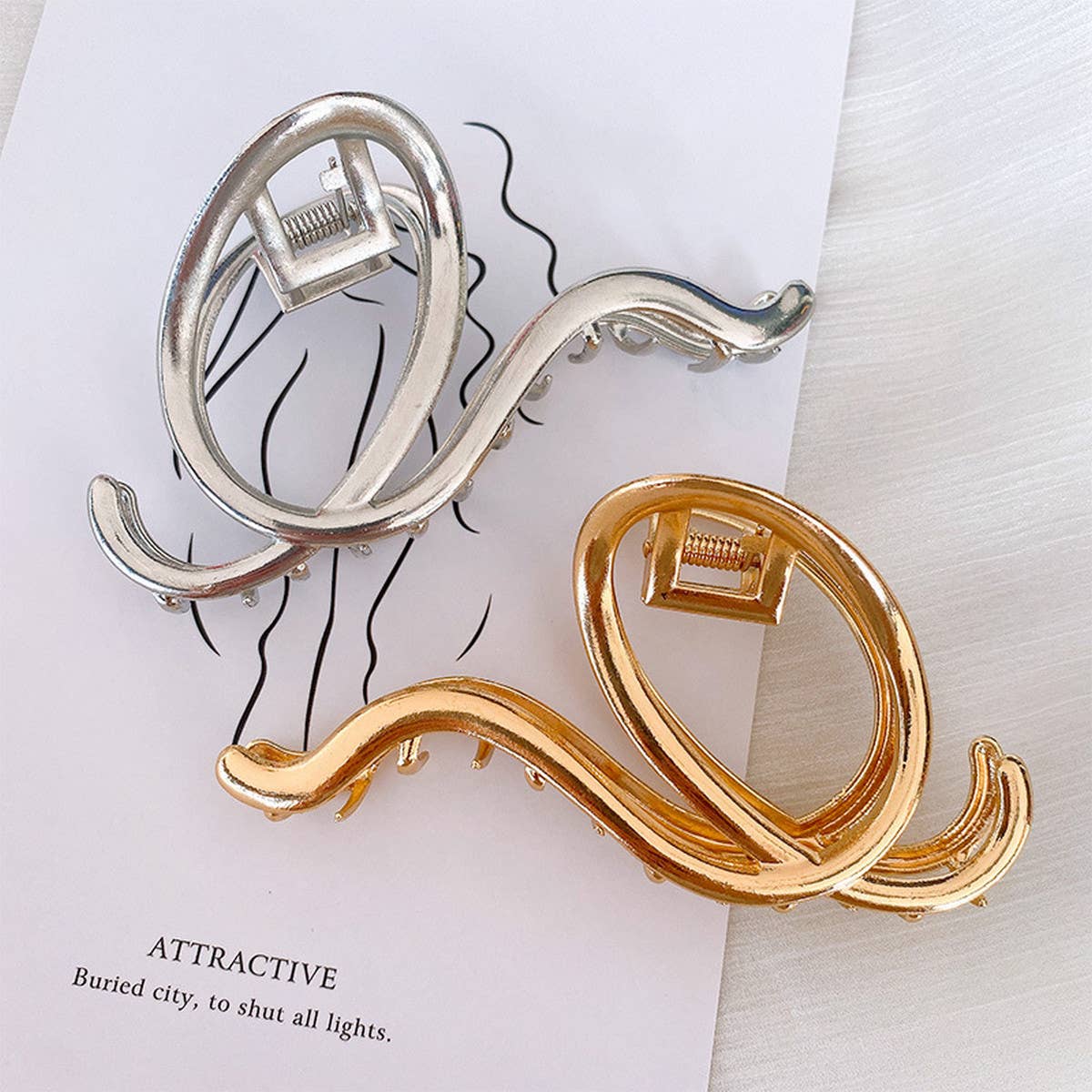 SIMPLE IRREGULAR METAL HAIRPIN_CWAHA2340