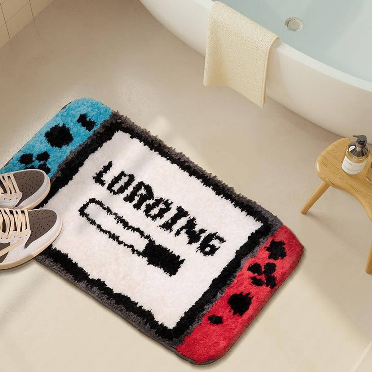 Quick-Dry Plush Bathroom Mat, Creative Gamepad Rug_CWMM7512