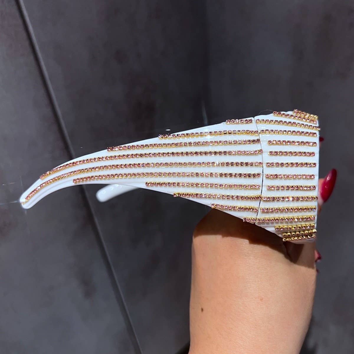 VINTAGE ROUND HAND-SET DIAMOND SUNGLASSES