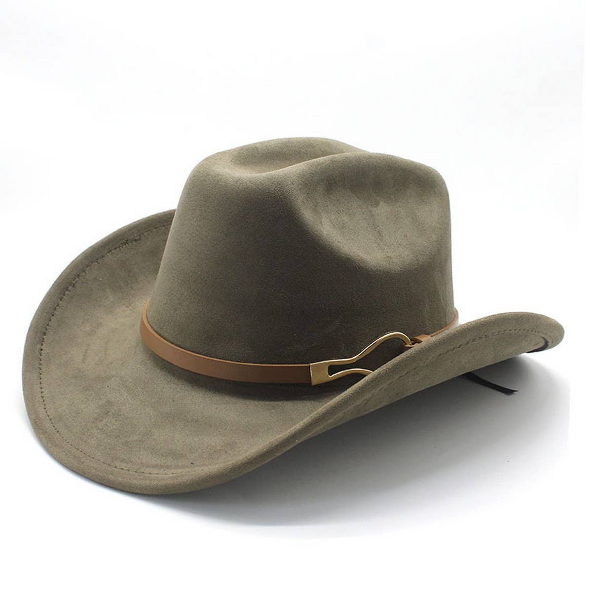 Belt Buckle Western Cowboy Hat Adjustable Brim_CWAH2532