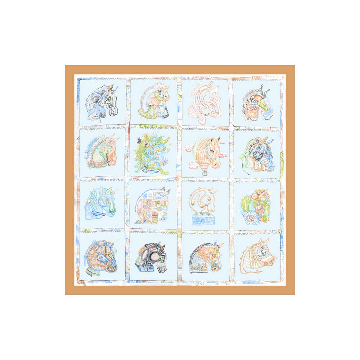 2024 NEW ALL-MATCH CARTOON PRINTED SQUARE SCARF_CWASC1161