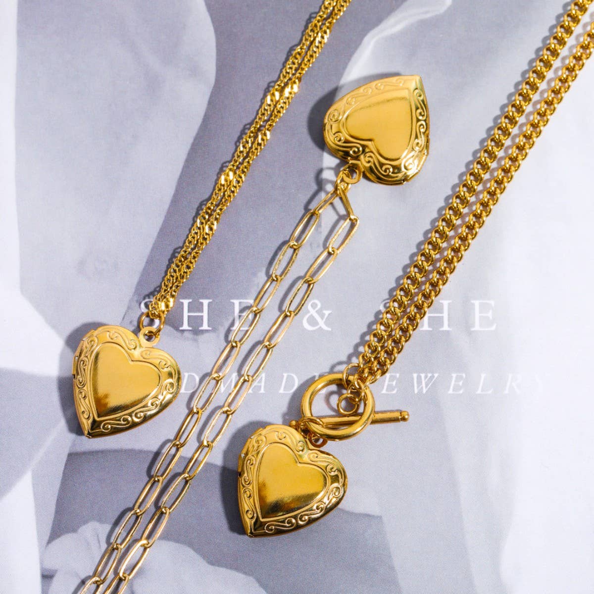 Love Photo Box Pendant Clavicle Necklace